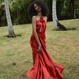 DÔEN - LILAIA DRESS -- FIERY CORAL