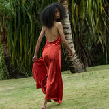 DÔEN - LILAIA DRESS -- FIERY CORAL