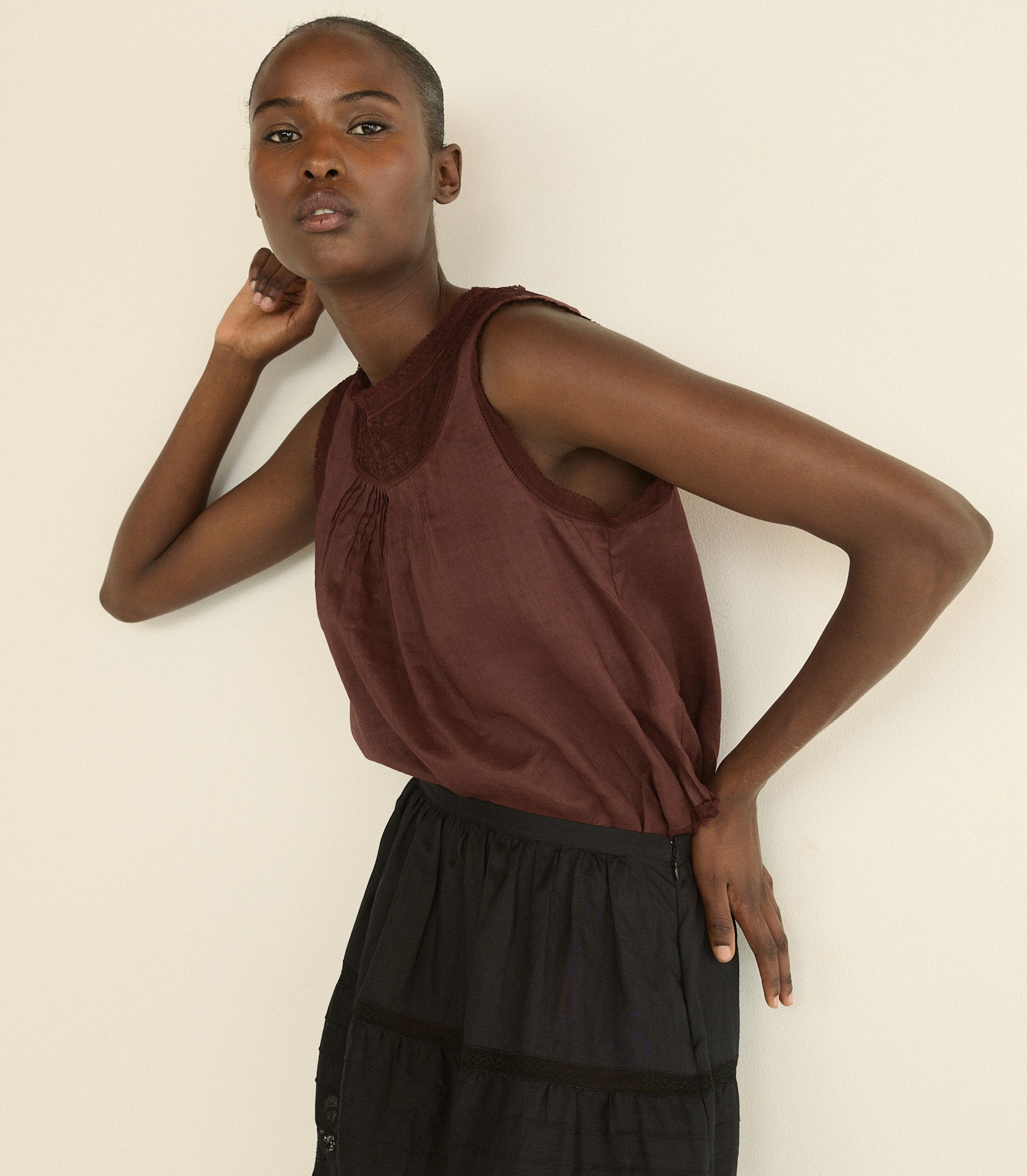 DOEN - LILETTA TOP - - DAHLIA