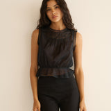 DÔEN - LILIBET TOP -- BLACK