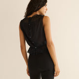 DÔEN - LILIBET TOP -- BLACK