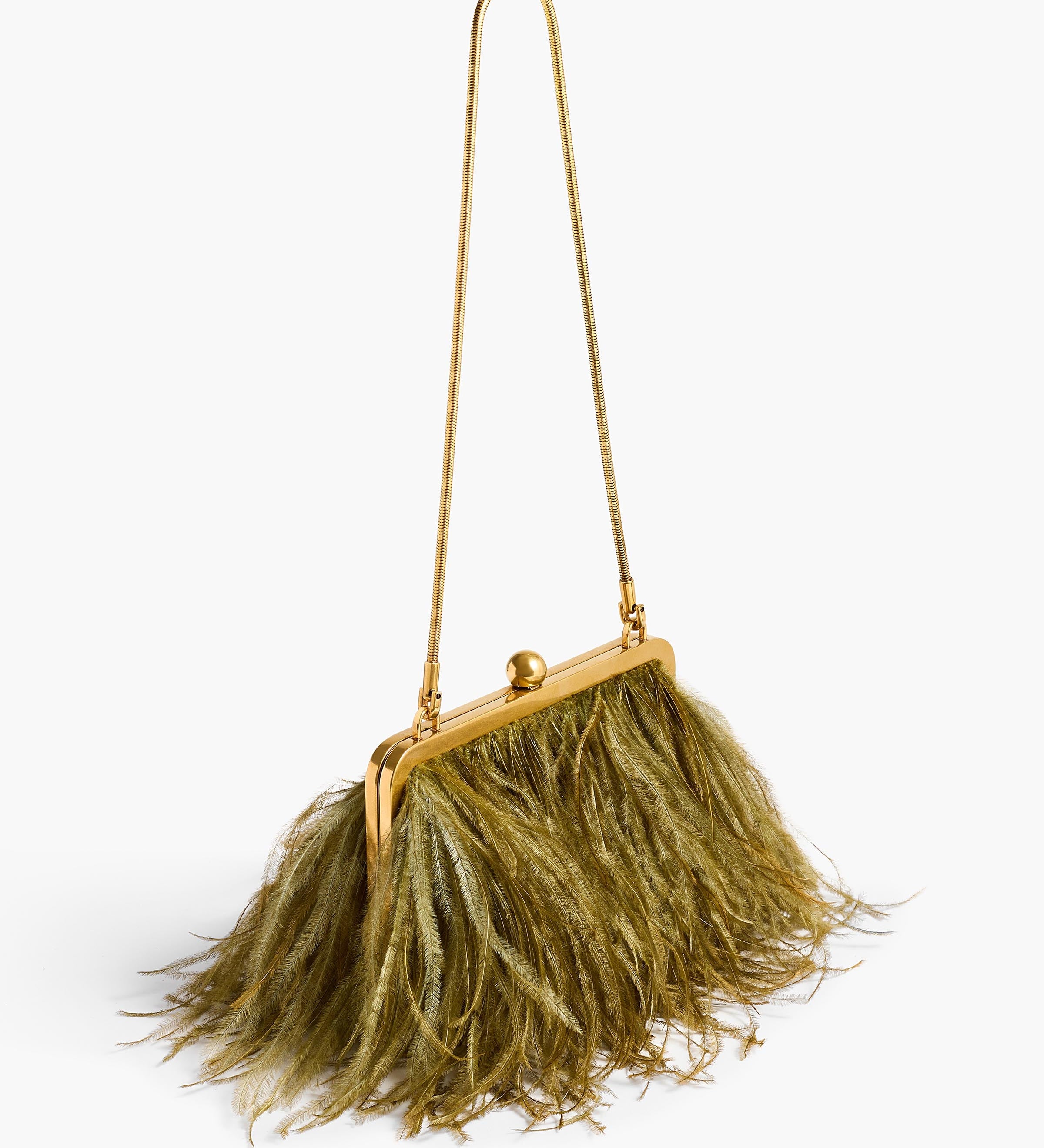 Khaite - Lilith Chain Evening Bag in Olive