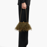 Khaite - Lilith Chain Evening Bag in Olive