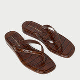 Loeffler Randall - Lina Espresso Leather Flip Flop