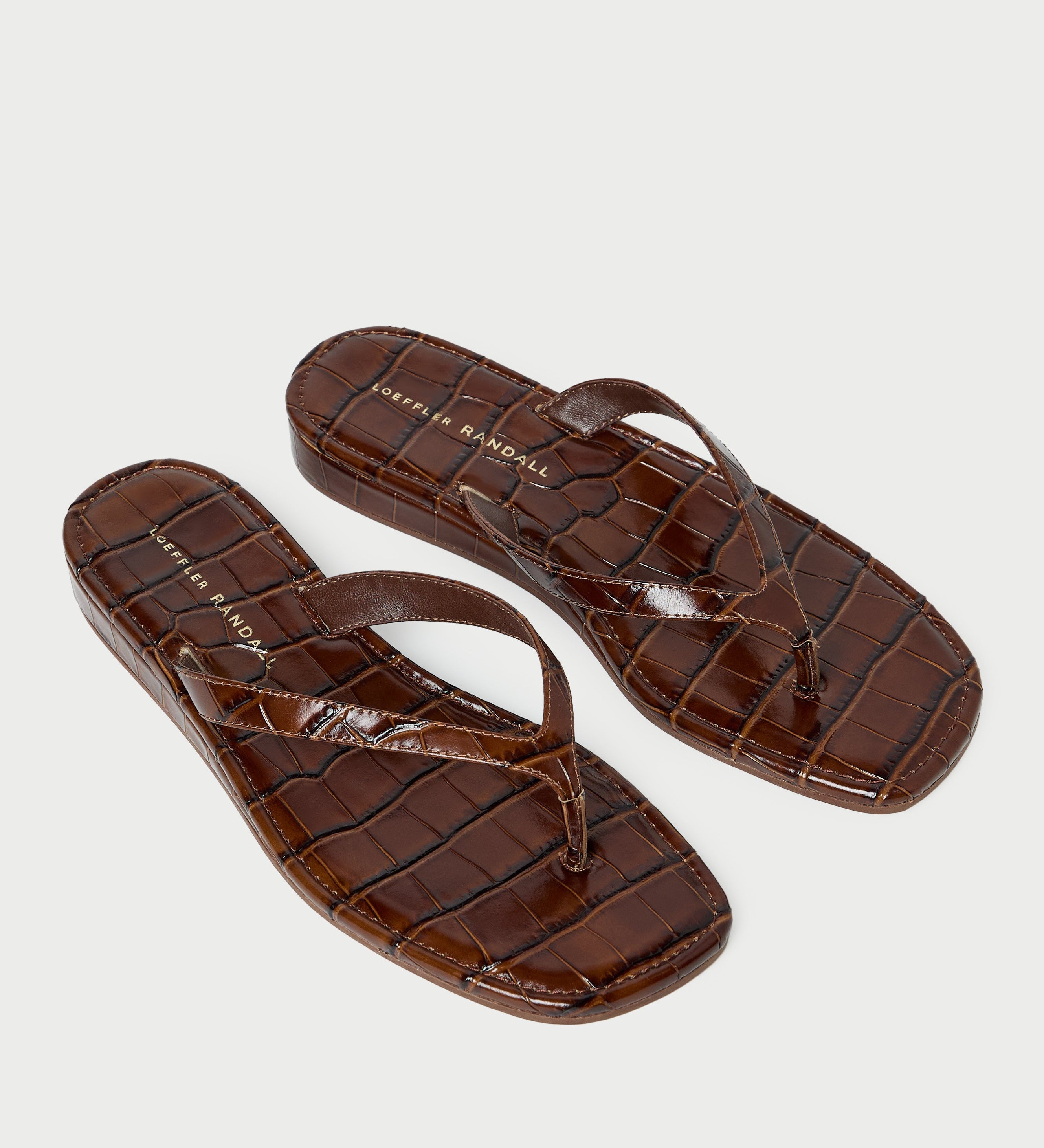 Loeffler Randall - Lina Espresso Leather Flip Flop