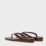 Loeffler Randall - Lina Espresso Leather Flip Flop