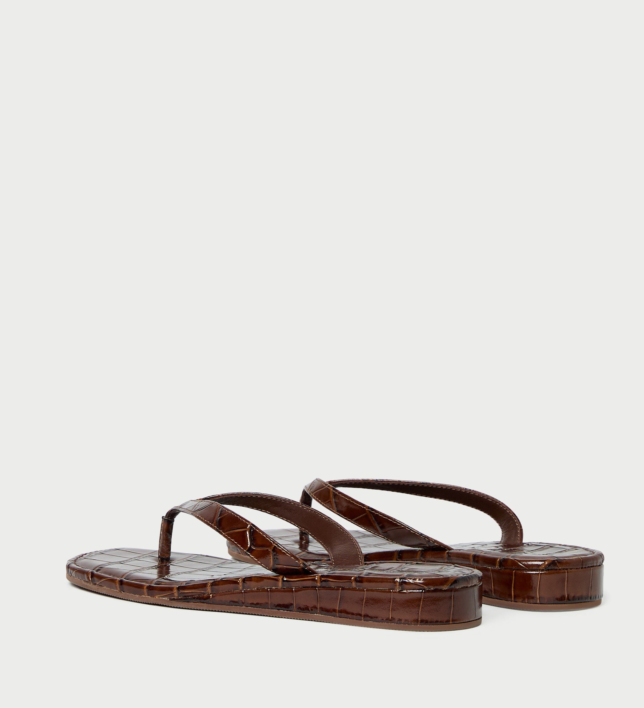 Loeffler Randall - Lina Espresso Leather Flip Flop