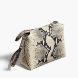 Khaite - Lina Crossbody Bag in Natural Python-Embossed Leather