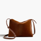 Khaite - Lina Crossbody Bag in Rust Haircalf