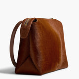 Khaite - Lina Crossbody Bag in Rust Haircalf