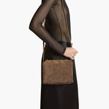 Khaite - Lina Crossbody Bag in Cedar Suede