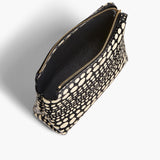 Khaite - Lina Pochette in Black with Cream Python Dot Print
