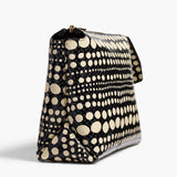 Khaite - Lina Pochette in Black with Cream Python Dot Print