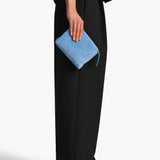 Khaite - Lina Pochette in Sky Blue Suede