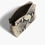 Khaite - Lina Pochette in Natural Python-Embossed Leather