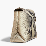 Khaite - Lina Pochette in Natural Python-Embossed Leather