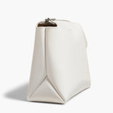 Khaite - Lina Pochette in Optic White Crackle Patent Leather