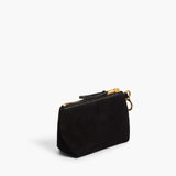 Khaite - Lina Keychain Pouch in Black Suede