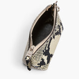 Khaite - Lina Keychain Pouch in Natural Python-Embossed Leather