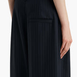 Khaite - Linden Pant in Navy and White Stripe