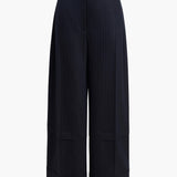 Khaite - Linden Pant in Navy and White Stripe