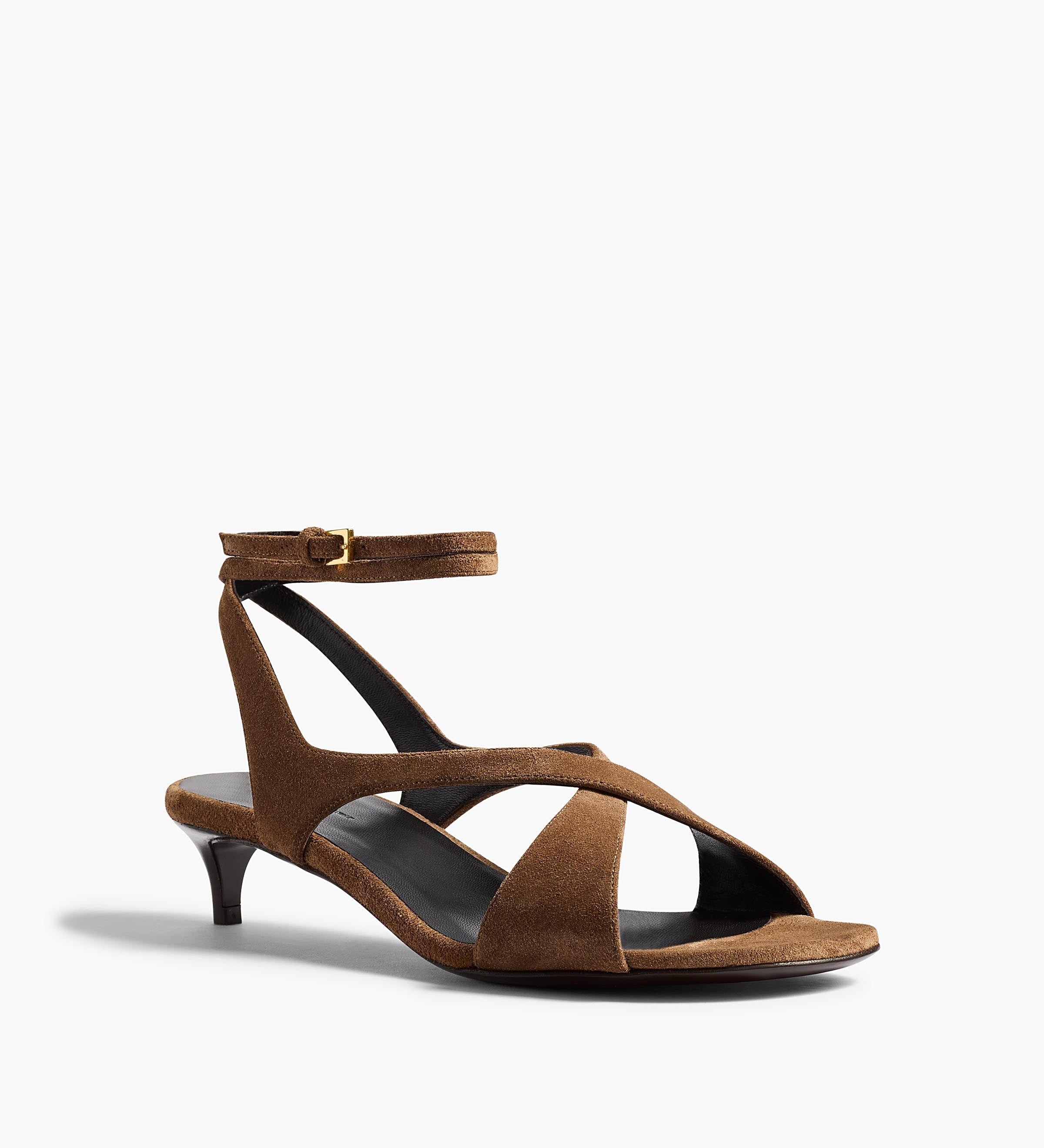 Khaite - Liria Ankle Strap Sandal in Dattero Suede