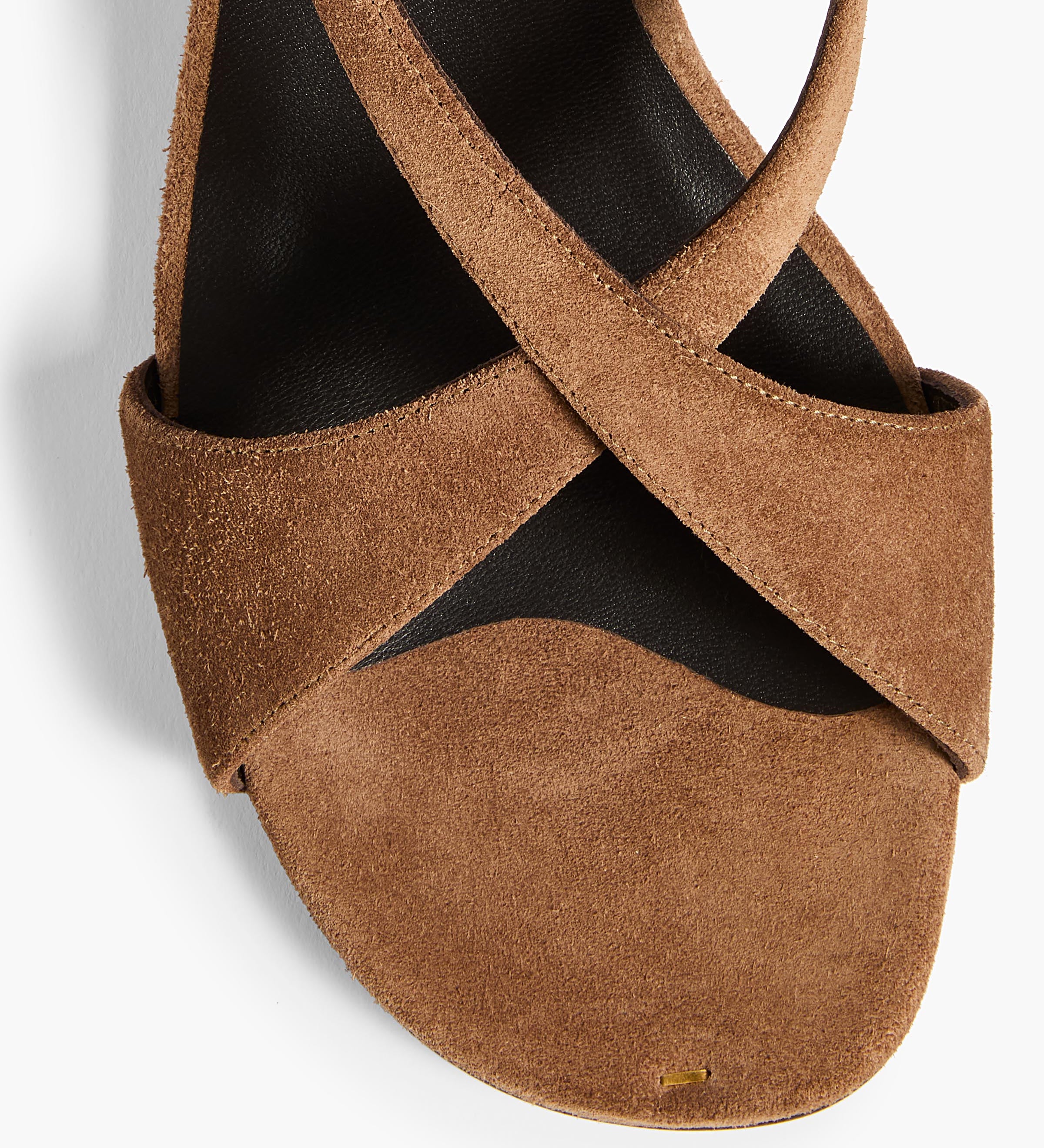 Khaite - Liria Ankle Strap Sandal in Dattero Suede