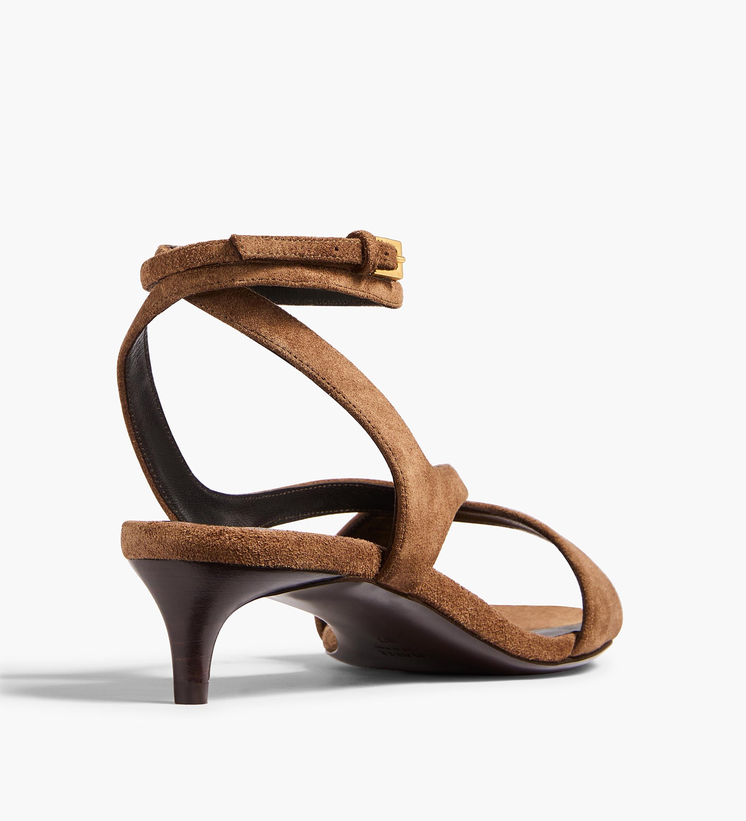 Khaite - Liria Ankle Strap Sandal in Dattero Suede