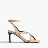 Khaite - Liria Ankle Strap Sandal in Nude Glazed Leather