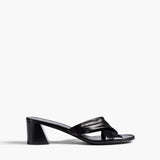 Khaite - Liria Sandal in Black Glazed Leather