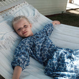 DÔEN - LITTLE MARCHE TOP -- BLEU SOLEIL FLEURIT