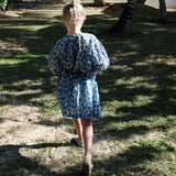 DÔEN - MILIANNE SKIRT -- BLEU SOLEIL FLEURIT