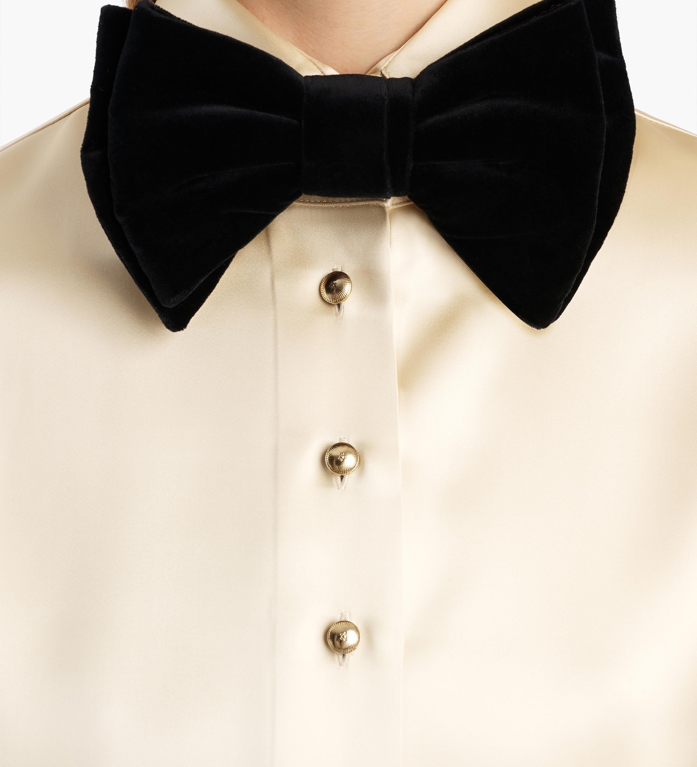 Khaite - Liv Bowtie in Black Velvet