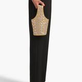 Khaite - Livia Bag in Mud Suede with Silver Studs