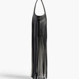 Khaite - Small Livia Fringe Bag in Black and White
