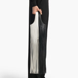 Khaite - Small Livia Fringe Bag in Black and White