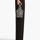 Khaite - Livia Bag in Black Suede with Silver Studs