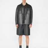 FRAME - Leather Short -- Noir