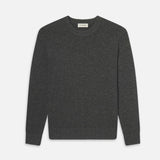 FRAME - Cashmere Crewneck Sweater -- Dark Grey Melange