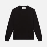 FRAME - Duo Fold Long Sleeve Crew -- Noir