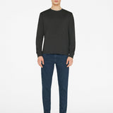 FRAME - Duo Fold Long Sleeve Crew -- Noir