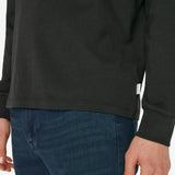 FRAME - Duo Fold Long Sleeve Crew -- Noir