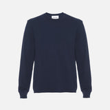 FRAME - Duo Fold Long Sleeve Crew -- Navy