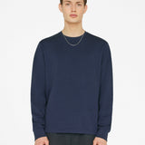FRAME - Duo Fold Long Sleeve Crew -- Navy