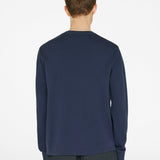 FRAME - Duo Fold Long Sleeve Crew -- Navy