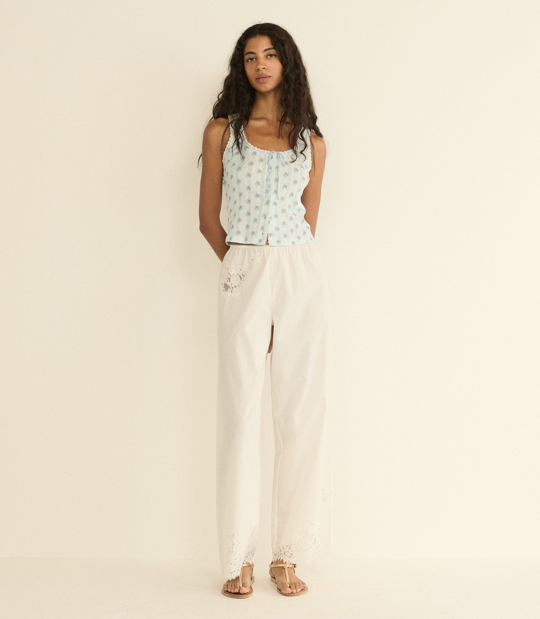 DOEN - LOIS TANK - - SKY PETIT POSY CALICO