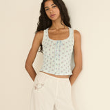 DOEN - LOIS TANK - - SKY PETIT POSY CALICO