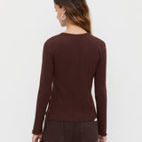Loeffler Randall - Lolo Pointelle Long-Sleeve Tee