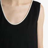 Khaite - Longo Top in Cream and Black