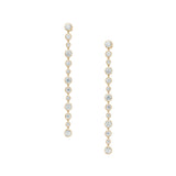 Dorsey - LONG SYLVIE RIVIÈRE EARRINGS IN MOISSANITE, GOLD VERMEIL